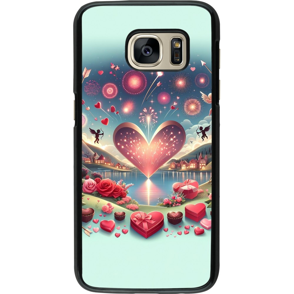 Samsung Galaxy S7 Case Hülle - Valentin 2025 Schick