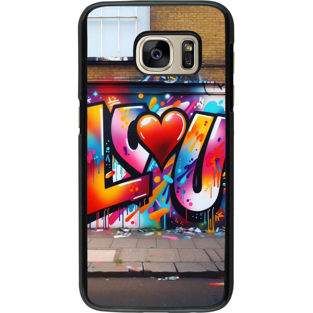 Samsung Galaxy S7 Case Hülle - Valentin 2025 Liebe U Tag