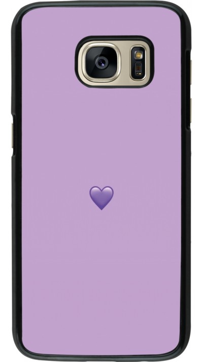 Coque Samsung Galaxy S7 - Valentine 2023 purpule single heart