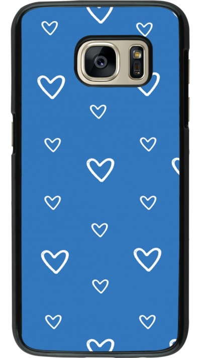 Coque Samsung Galaxy S7 - Valentine 2023 blue hearts
