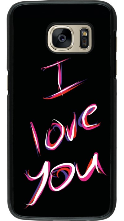 Coque Samsung Galaxy S7 - Valentine 2023 colorful I love you