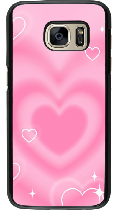 Coque Samsung Galaxy S7 - Valentine 2023 degraded pink hearts