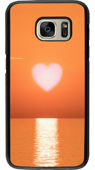 Coque Samsung Galaxy S7 - Valentine 2023 heart orange sea
