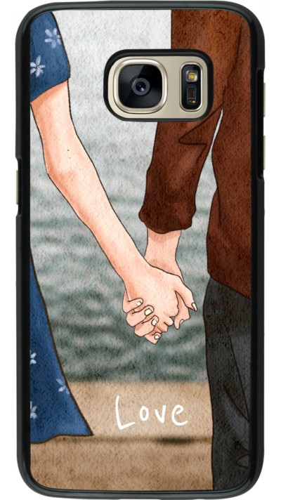 Coque Samsung Galaxy S7 - Valentine 2023 lovers holding hands