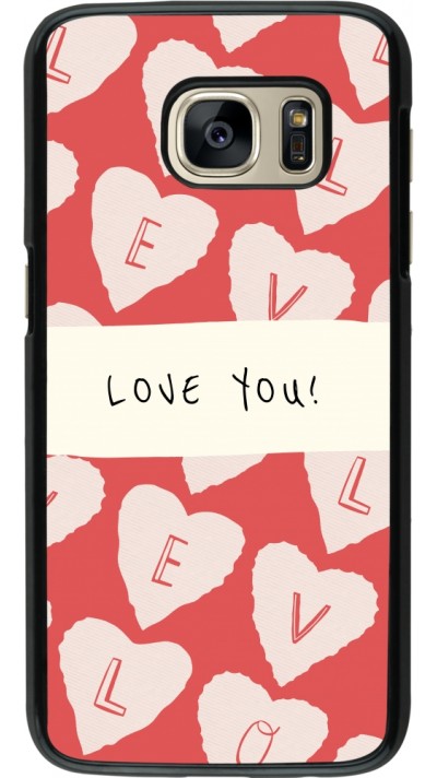 Coque Samsung Galaxy S7 - Valentine 2023 love you note