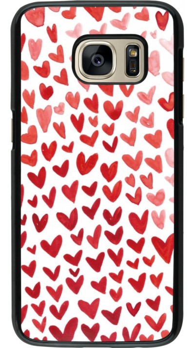 Coque Samsung Galaxy S7 - Valentine 2023 multiple red hearts