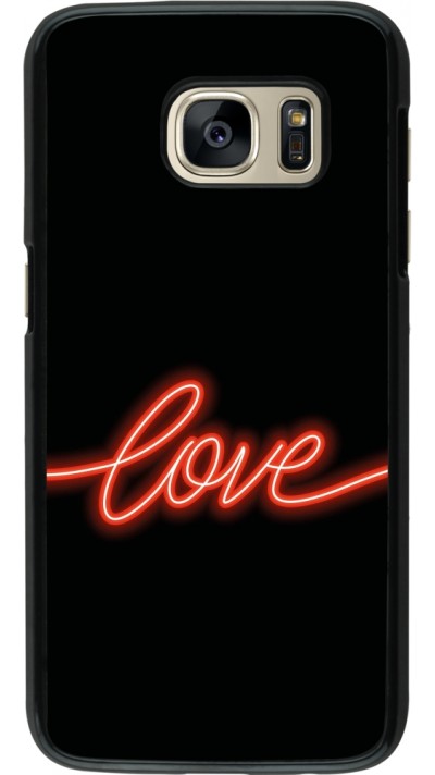Coque Samsung Galaxy S7 - Valentine 2023 neon love