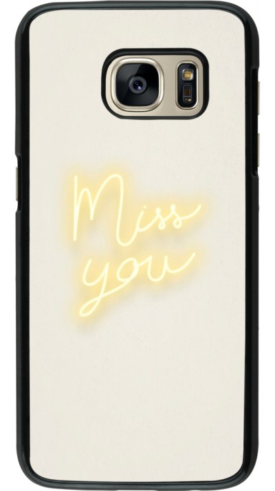 Coque Samsung Galaxy S7 - Valentine 2023 neon miss you