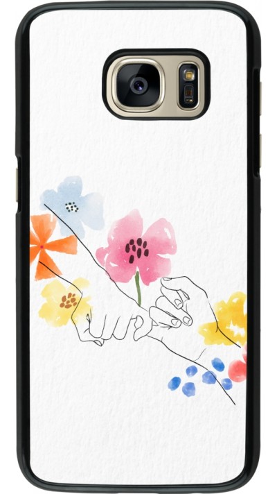 Coque Samsung Galaxy S7 - Valentine 2023 pinky promess flowers