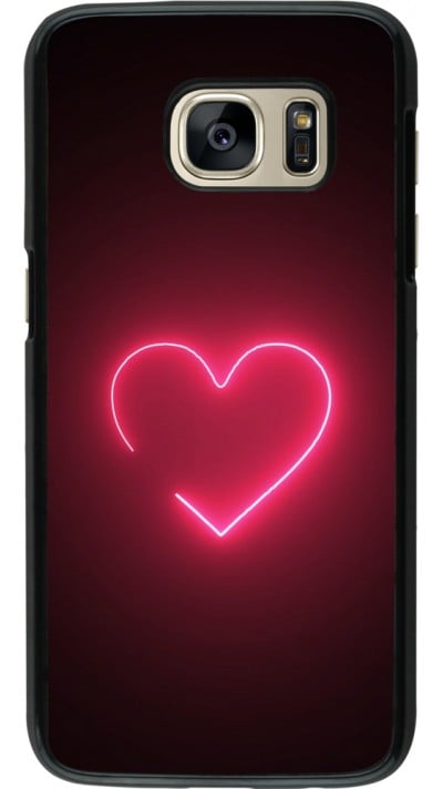 Coque Samsung Galaxy S7 - Valentine 2023 single neon heart