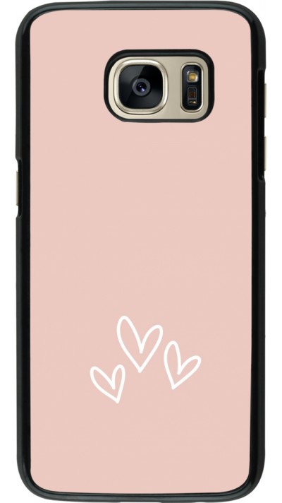 Coque Samsung Galaxy S7 - Valentine 2023 three minimalist hearts