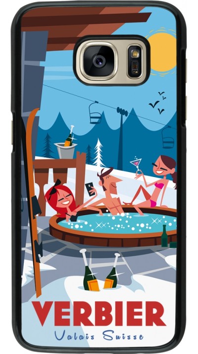 Samsung Galaxy S7 Case Hülle - Verbier Mountain Jacuzzi