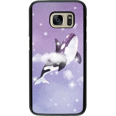 Coque Samsung Galaxy S7 - Whale in sparking stars