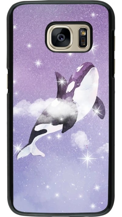 Coque Samsung Galaxy S7 - Whale in sparking stars