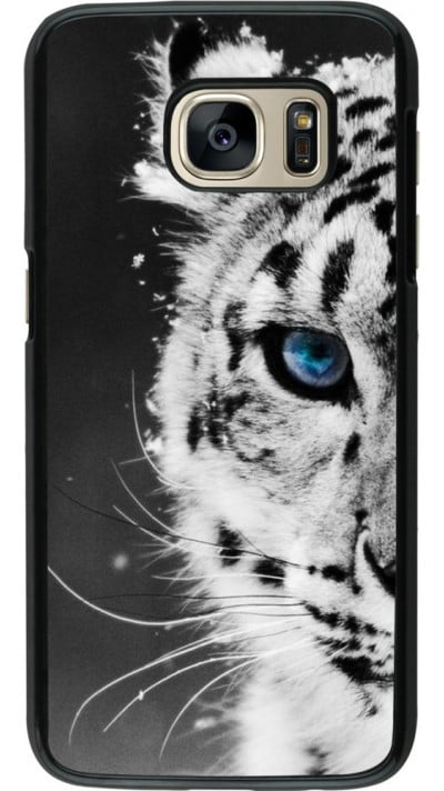 Coque Samsung Galaxy S7 - White tiger blue eye