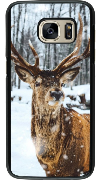 Coque Samsung Galaxy S7 - Winter 22 Cerf sous la neige