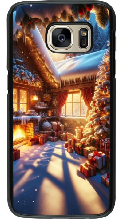 Coque Samsung Galaxy S7 - Noël Chalet Féerie