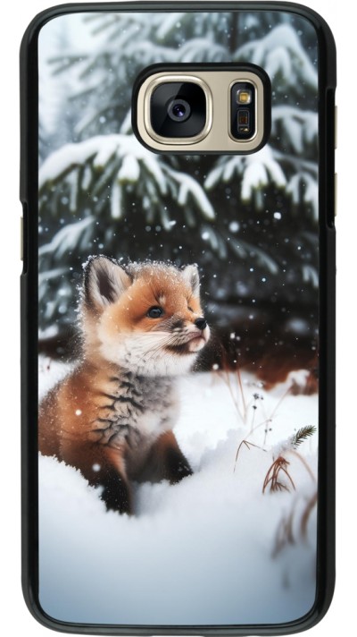 Samsung Galaxy S7 Case Hülle - Weihnachten 2023 Fuechslein Tanne