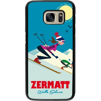 Samsung Galaxy S7 Case Hülle - Zermatt Ski Downhill