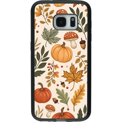 Samsung Galaxy S7 Case Hülle - Silikon schwarz Autumn 25 Autumn pattern