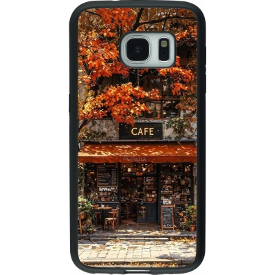 Samsung Galaxy S7 Case Hülle - Silikon schwarz Autumn 25 Coffee shop