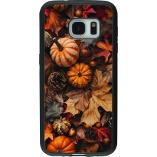 Samsung Galaxy S7 Case Hülle - Silikon schwarz Autumn 25 Pumpkin