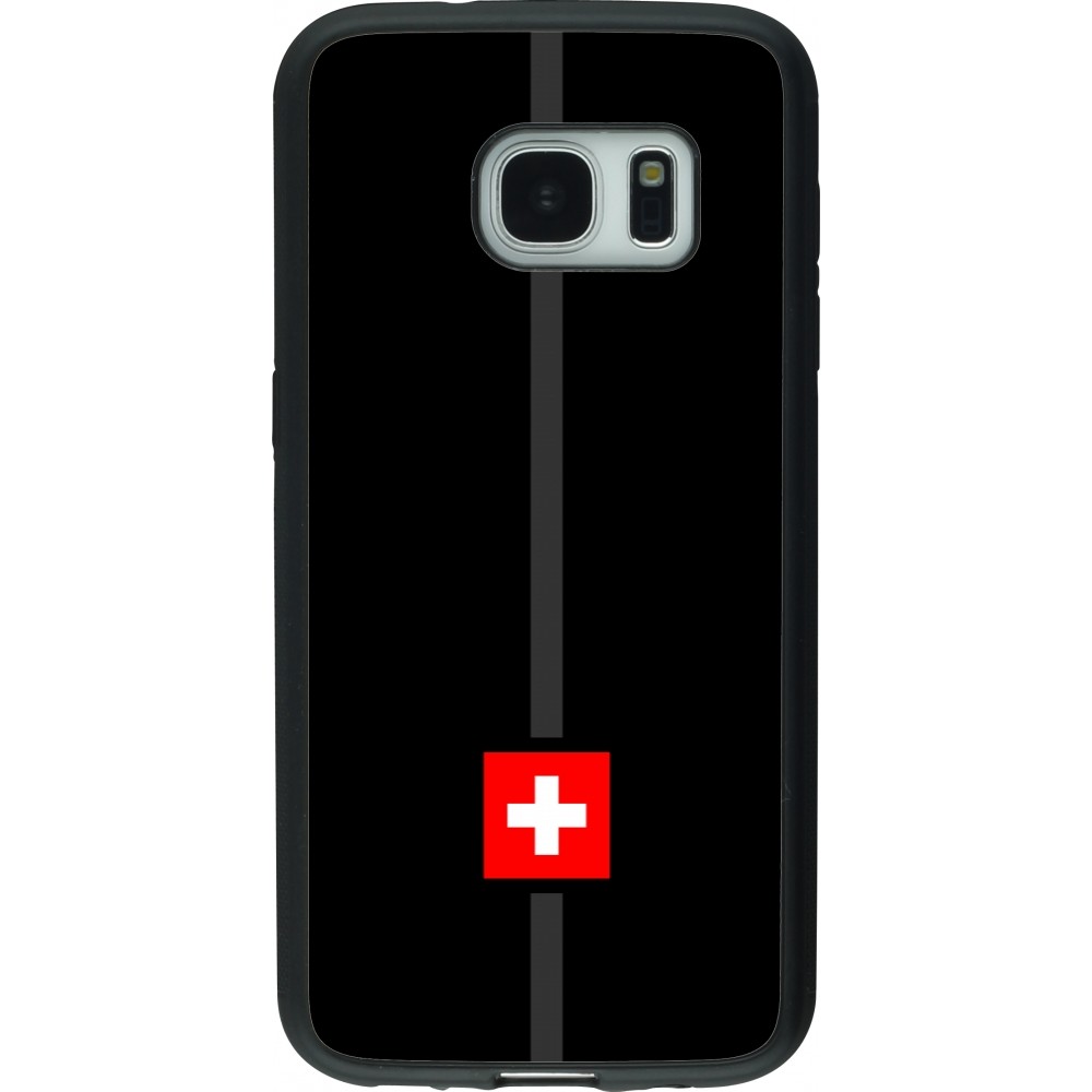 Samsung Galaxy S7 Case Hülle - Silikon schwarz Kanton CH schwarz