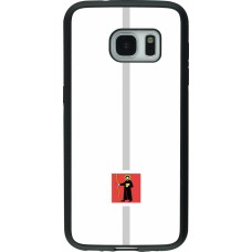 Samsung Galaxy S7 Case Hülle - Silikon schwarz Kanton GL weiss