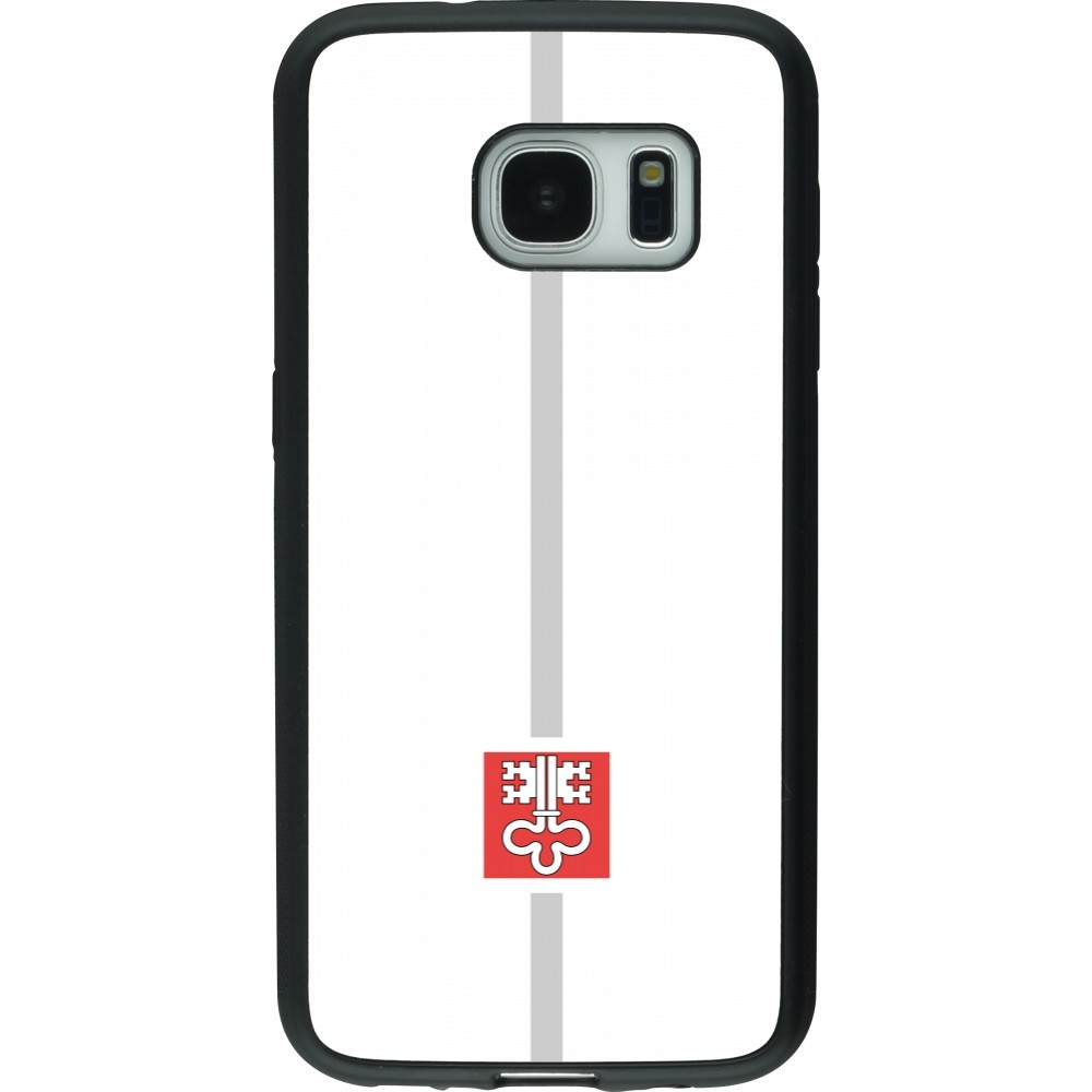 Samsung Galaxy S7 Case Hülle - Silikon schwarz Kanton NW weiss