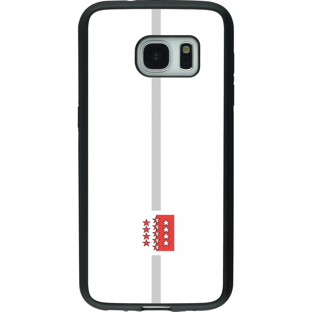Coque Samsung Galaxy S7 - Silicone rigide noir Canton VS blanc