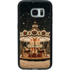 Samsung Galaxy S7 Case Hülle - Silikon schwarz Christmas 25 Carousel