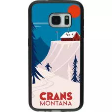 Samsung Galaxy S7 Case Hülle - Silikon schwarz Crans-Montana Cabane
