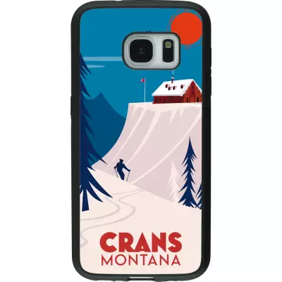 Samsung Galaxy S7 Case Hülle - Silikon schwarz Crans-Montana Cabane