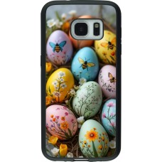 Samsung Galaxy S7 Case Hülle - Silikon schwarz Easter 2026 Eggs with bees