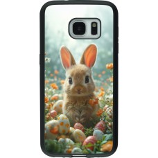 Coque Samsung Galaxy S7 - Silicone rigide noir Easter 2026 Rabbit in the garden