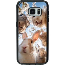 Coque Samsung Galaxy S7 - Silicone rigide noir Easter 2026 Rabbits
