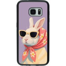 Coque Samsung Galaxy S7 - Silicone rigide noir Easter 2026 Rabbit with scarf