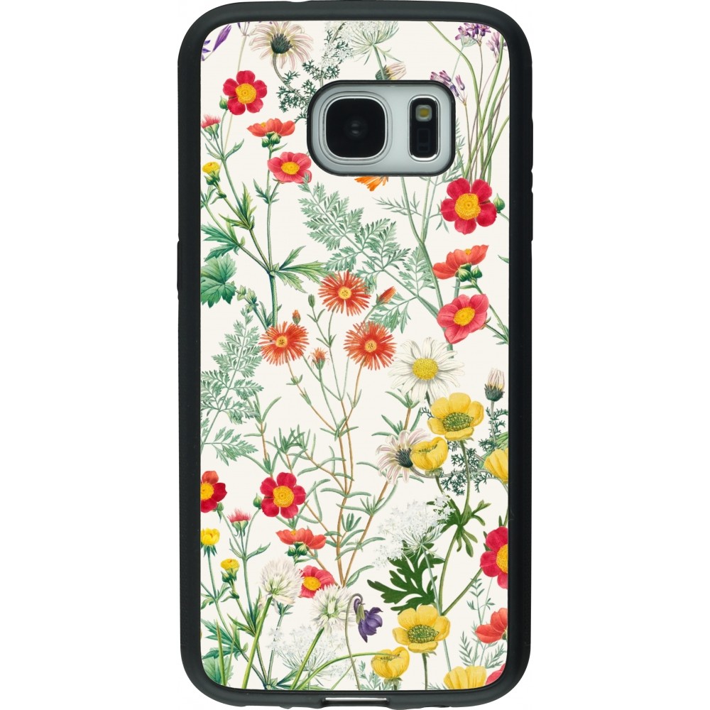 Samsung Galaxy S7 Case Hülle - Silikon schwarz Flora Botanical Wildlife