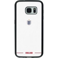 Coque Samsung Galaxy S7 - Silicone rigide noir Maillot de football Angleterre 2026 personnalisable