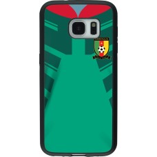 Samsung Galaxy S7 Case Hülle - Silikon schwarz Kamerun 2022 personalisierbares Fussballtrikot