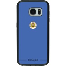 Coque Samsung Galaxy S7 - Silicone rigide noir Maillot de football Curaçao 2026 personnalisable