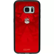 Samsung Galaxy S7 Case Hülle - Silikon schwarz Ägypten 2026 personalisierbares Fussballtrikot