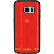 Samsung Galaxy S7 Case Hülle - Silikon schwarz Spanien 2026 personalisierbares Fussballtrikot