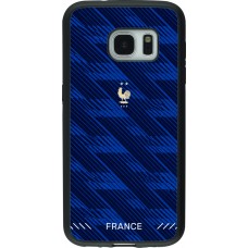 Samsung Galaxy S7 Case Hülle - Silikon schwarz Frankreich 2026 personalisierbares Fussballtrikot