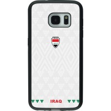 Coque Samsung Galaxy S7 - Silicone rigide noir Maillot de football Irak 2026 personnalisable