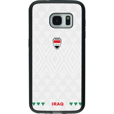 Samsung Galaxy S7 Case Hülle - Silikon schwarz Irak 2026 personalisierbares Fussballtrikot