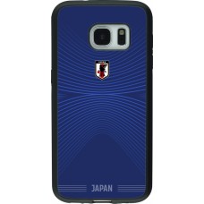 Coque Samsung Galaxy S7 - Silicone rigide noir Maillot de football Japon 2026 personnalisable