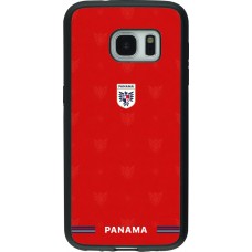 Coque Samsung Galaxy S7 - Silicone rigide noir Maillot de football Panama 2026 personnalisable