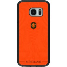 Coque Samsung Galaxy S7 - Silicone rigide noir Maillot de football Pays-Bas 2026 personnalisable