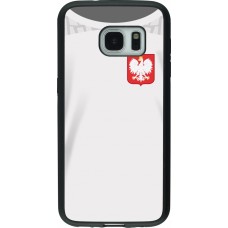 Samsung Galaxy S7 Case Hülle - Silikon schwarz Polen 2022 personalisierbares Fussballtrikot